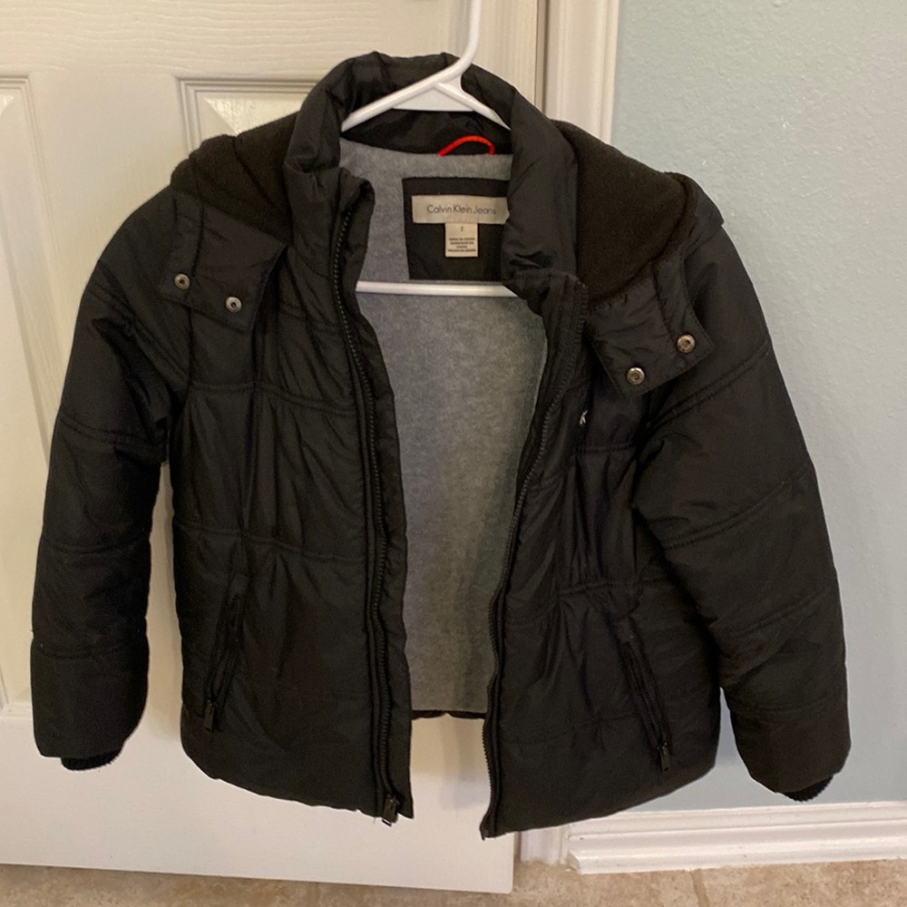 Calvin Klein puffer jacket size 7 black